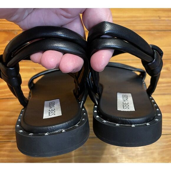 Steve Madden Javva Black Strappy Sandals Size 7.5 - Picture 3 of 7